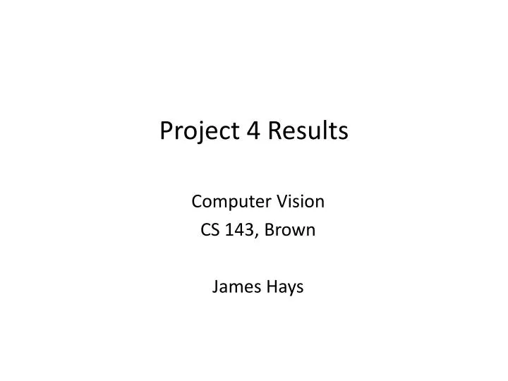 project 4 results