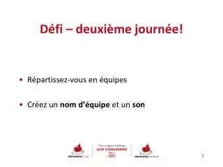 d fi deuxi me journ e