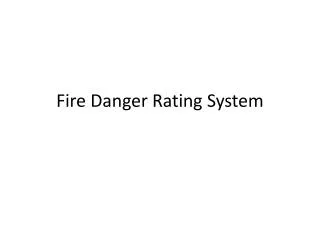 Fire Danger Rating System