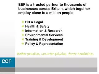 ? HR &amp; Legal ? Health &amp; Safety ? Information &amp; Research ? Environmental Services