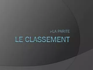la parite