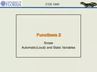 Functions 2