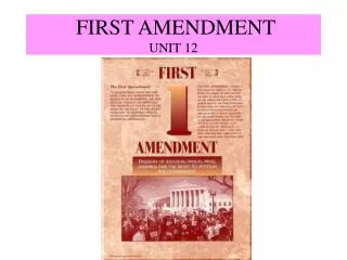 FIRST AMENDMENT UNIT 12