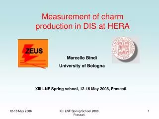 Measurement of charm production in DIS at HERA