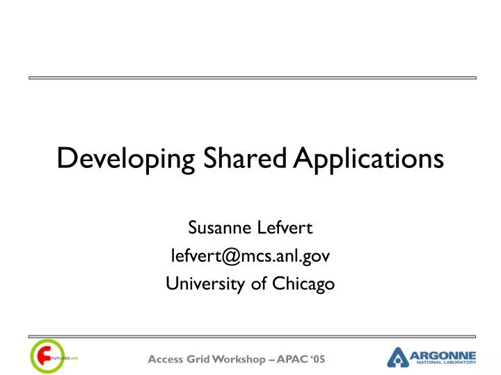 developing shared applications