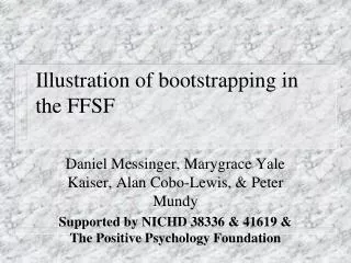 Illustration of bootstrapping in the FFSF