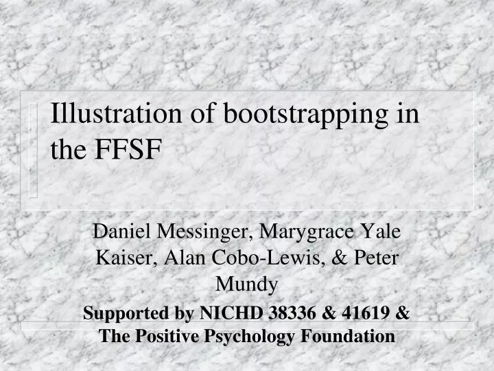 illustration of bootstrapping in the ffsf