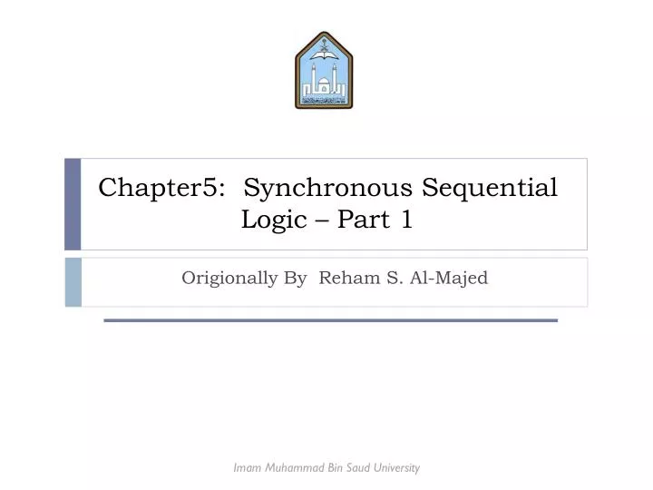 chapter5 synchronous sequential logic part 1