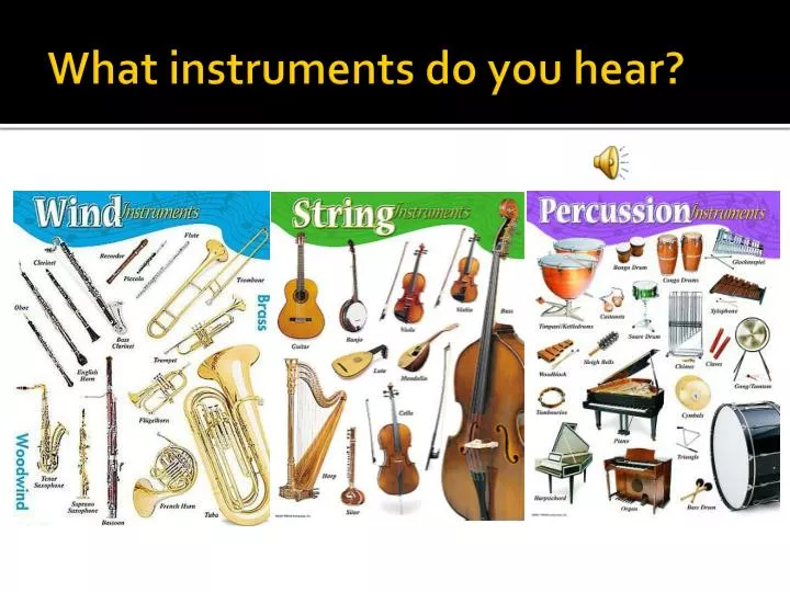 what instruments do you hear
