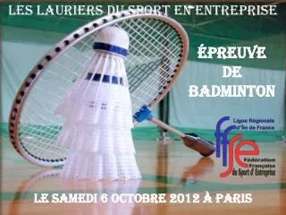 preuve de badminton