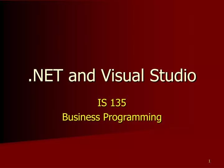 net and visual studio