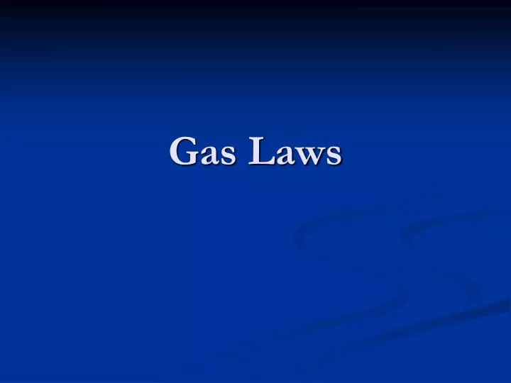 gas laws