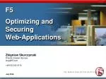 F5 Optimizing and Securing Web-Applications - slide 1