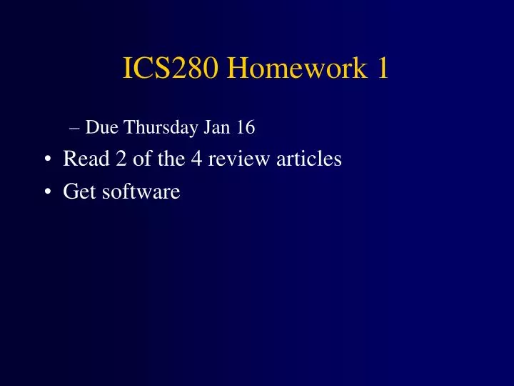 ics280 homework 1