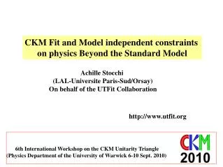 CKM Fit and Model independent constraints on physics Beyond the Standard Model