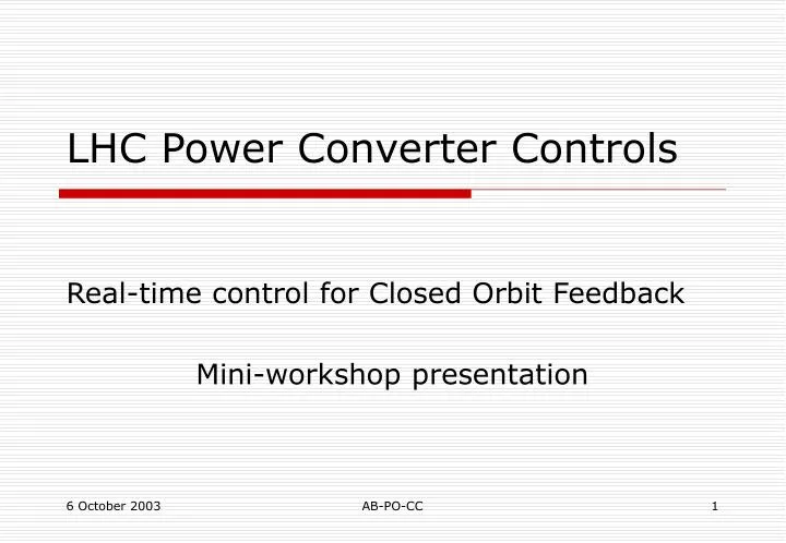 lhc power converter controls