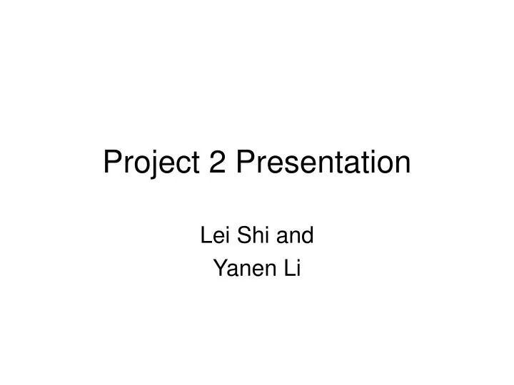 project 2 presentation