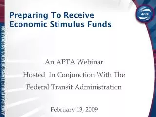 Preparing To Receive Economic Stimulus Funds