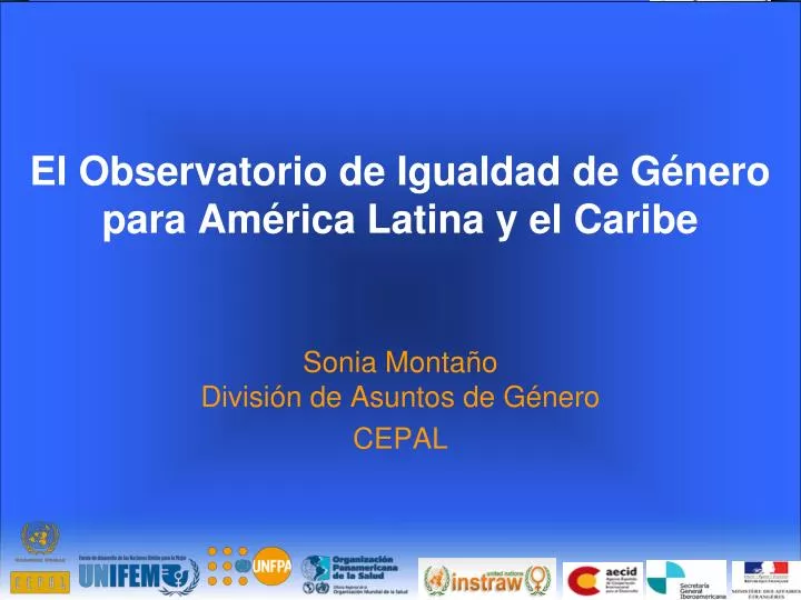 el observatorio de igualdad de g nero para am rica latina y el caribe