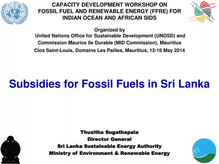 subsidies for fossil fuels in sri lanka