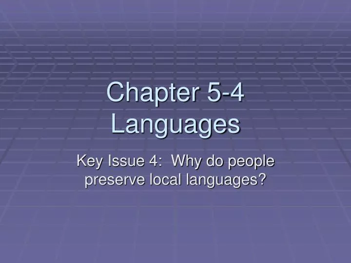 chapter 5 4 languages