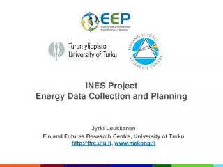 INES Project Energy Data Collection and Planning