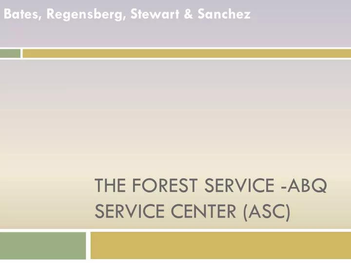 the forest service abq service center asc