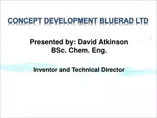 Concept Development BLUERAD LTD