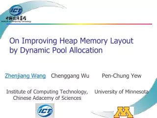 On Improving Heap Memory Layout by Dynamic Pool Allocation