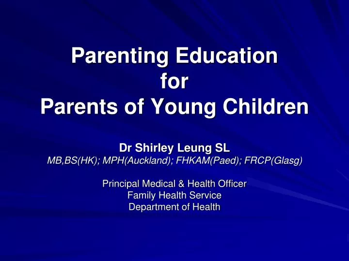 parenting education for parents of young children