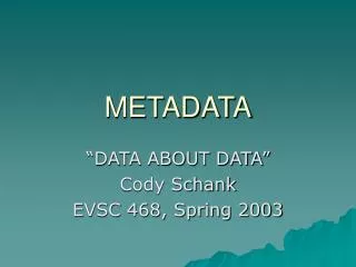 metadata