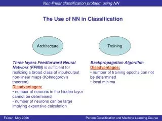 The Use of NN in Classification