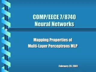 COMP/EECE 7/8740 Neural Networks
