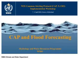 WMO Climate and Water Department