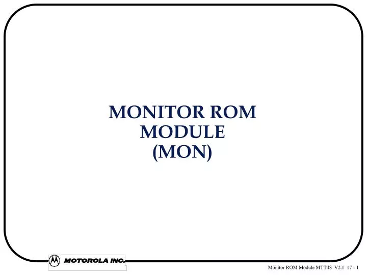 monitor rom module mon