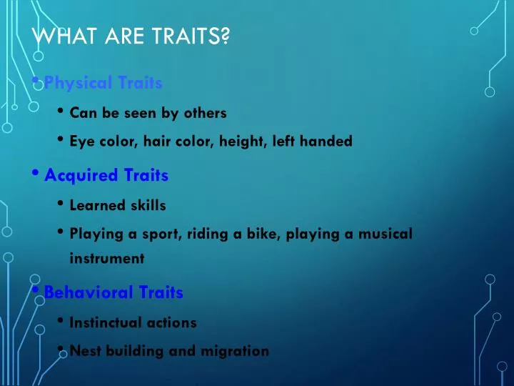 what are traits