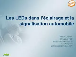 les leds dans l clairage et la signalisation automobile