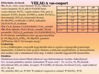 viii 3d a vas csoport