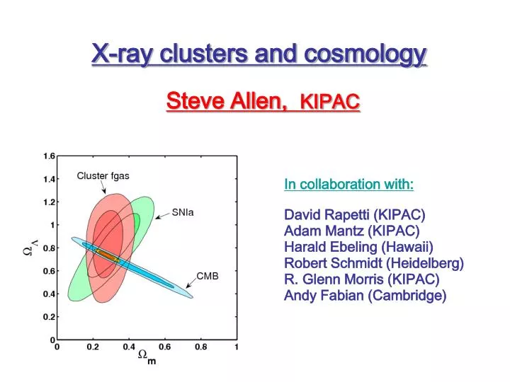 x ray clusters and cosmology