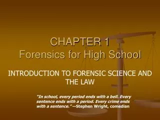 CHAPTER 1 Forensics for High School