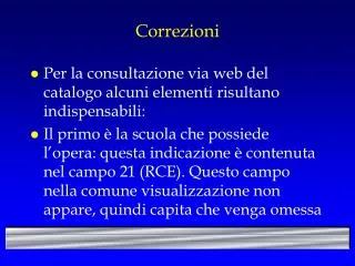 correzioni