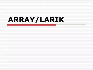 array larik