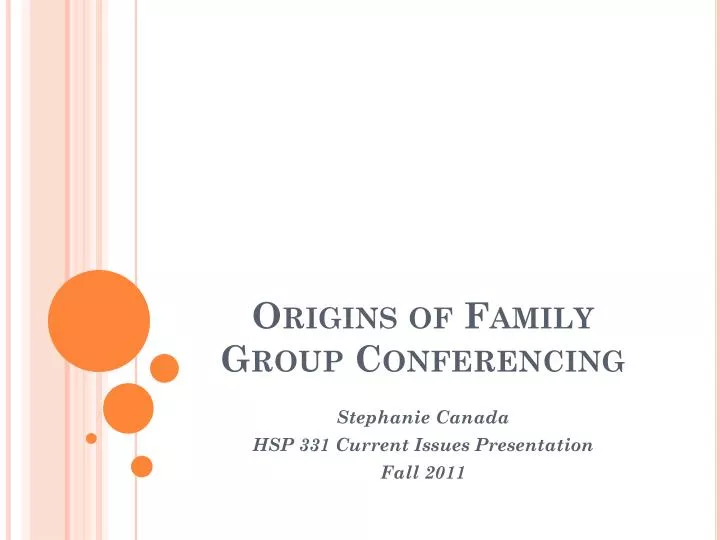 origins of family group conferencing