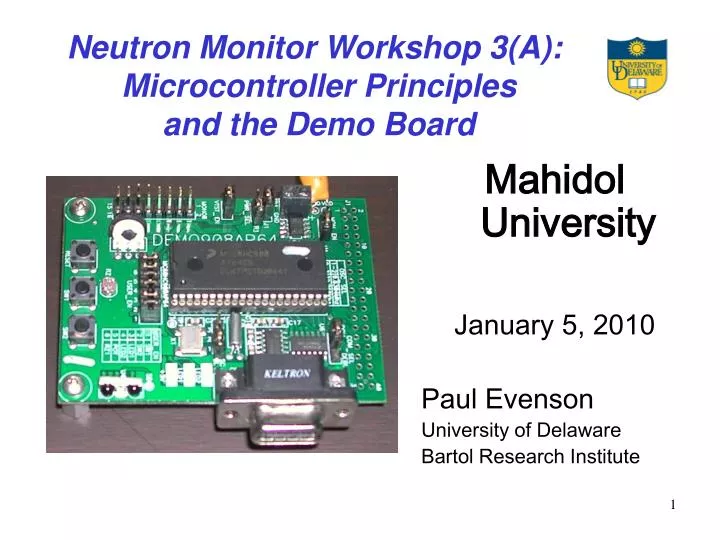 neutron monitor workshop 3 a microcontroller principles and the demo board