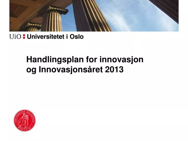 handlingsplan for innovasjon og innovasjons ret 2013