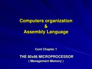 Computers organization &amp; Assembly Language