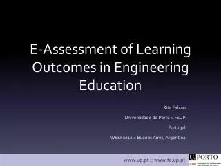 E-Assessment of Learning Outcomes in Engineering Education
