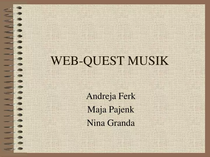 web quest musik