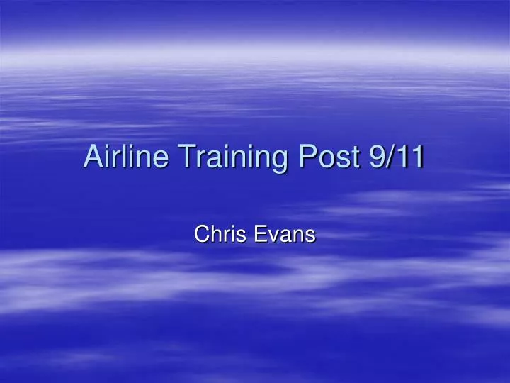 airline training post 9 11