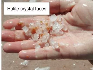 Halite crystal faces